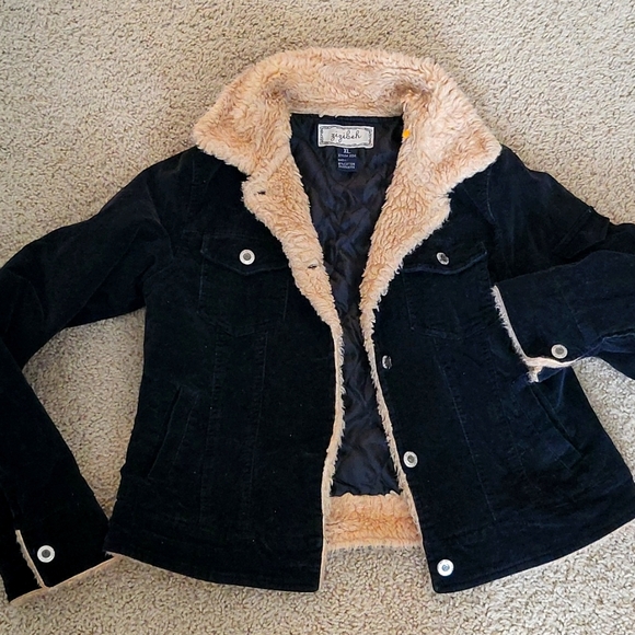 Retro fur trimmed cord jacket - Picture 1 of 4